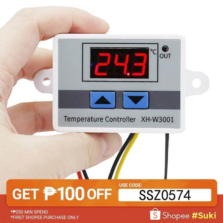 XH W3001 DC 220V 10A Digital LED Display Temperature Controller