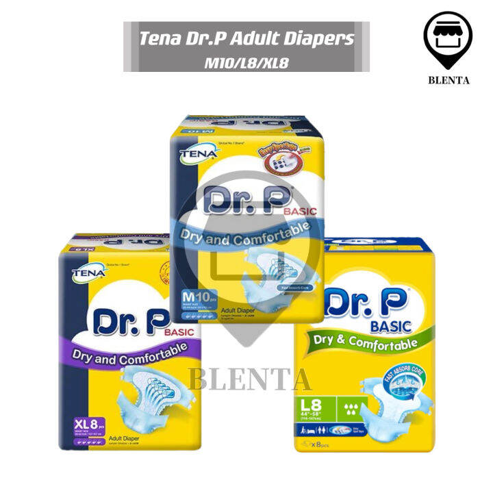 Bundle Of 12 Dr P Comfortable Tape M10 L9 XL8 Adult DiapersSG READY