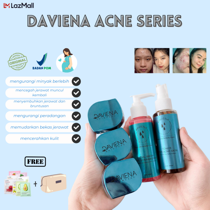 PAKET DAVIENA ACNE SERIES LENGKAP 1 PAKET ORIGINAL BPOM Lazada Indonesia