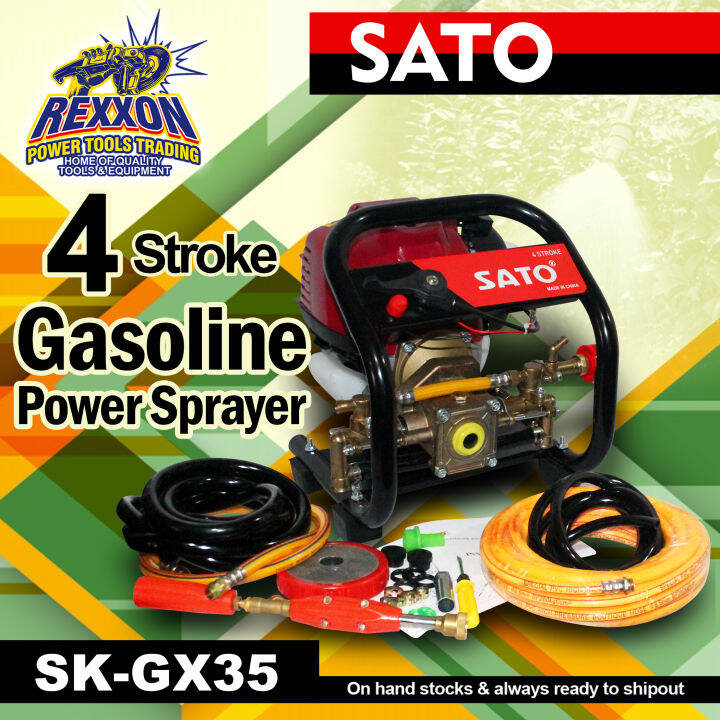 SATO 4 Stroke Gasoline Portable Power Sprayer SK GX35 Rexxon Power