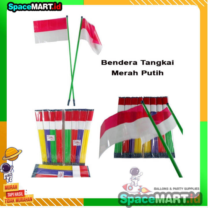 PLUIT BENDERA MERAH PUTIH ISI 20PCS STICK PLUIT BENDERA MERAH