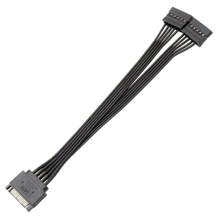 Pin Male To Dual Female Sata Power Splitter Adapter Cable Awg