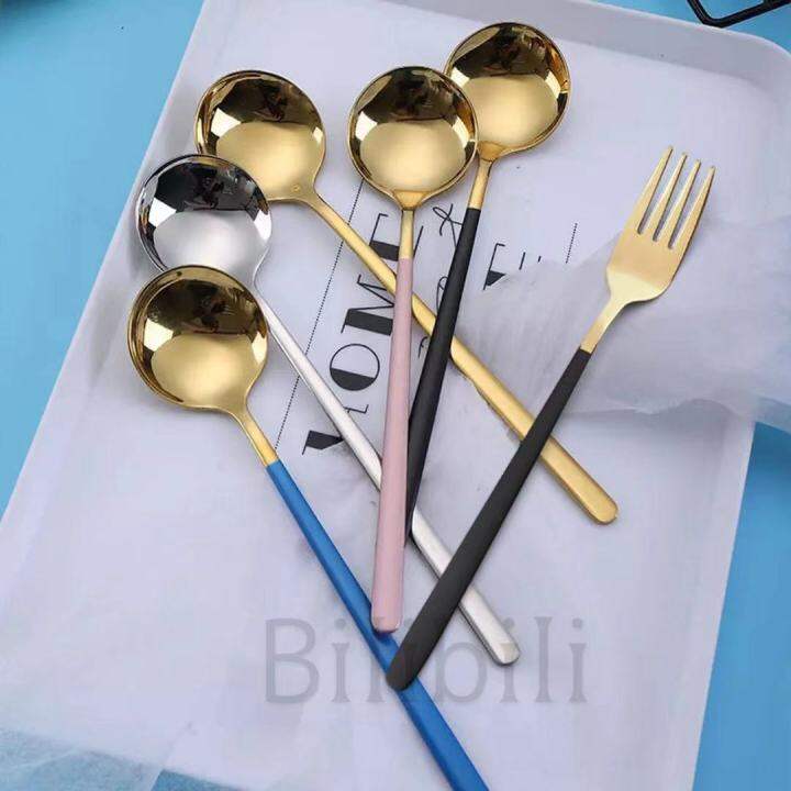 304 Stainless Steel Dinnerware Korean 3IN1 Chopsticks Spoon And Fork