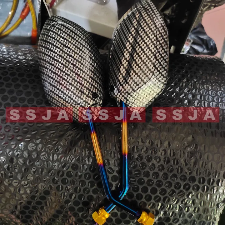 Spion Carbon Import Model Beat Standar Untuk Honda Tangkai Panjang