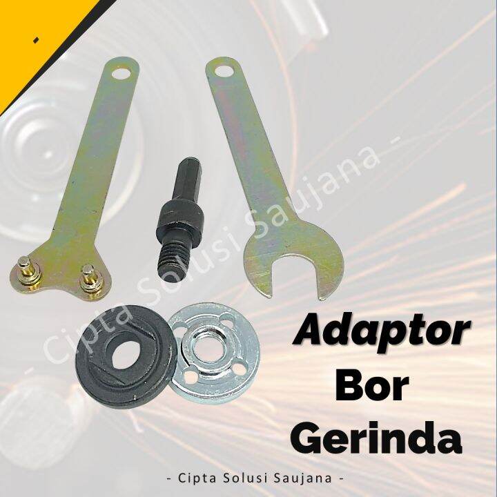 Set Adaptor Bor Jadi Gerinda Konektor Konverter Bor Mata Gurinda Potong