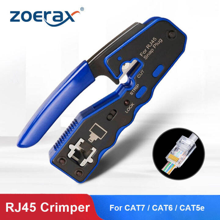 Zoerax Rj Pass Through Crimper Tool Ethernet Crimper Ez Network