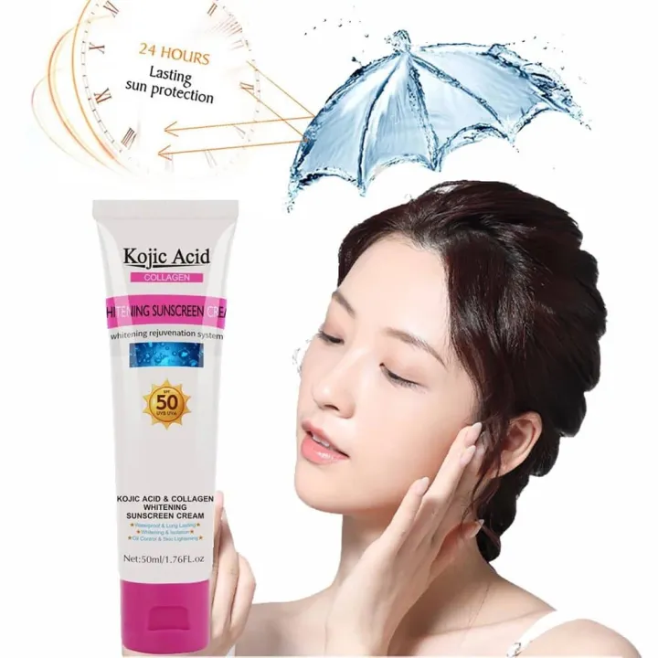 Kojic Acid Collagen Whitening Uv Sunscreen Cream Concealer Isolation