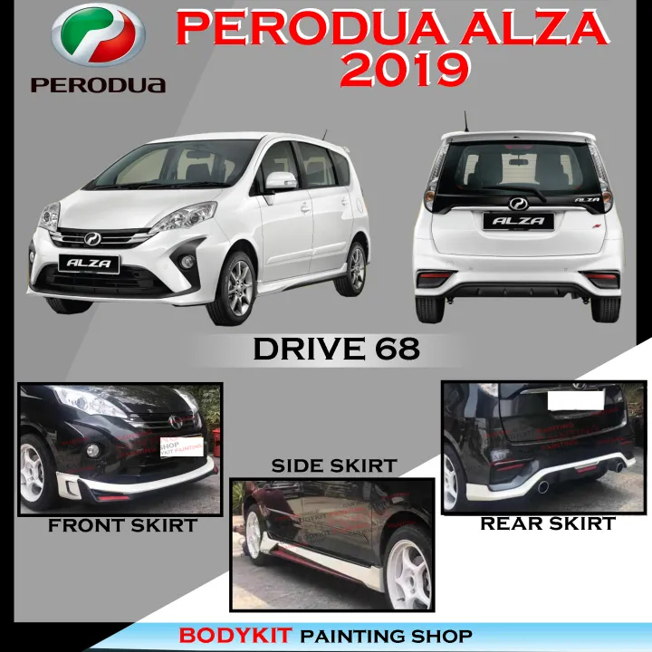 Perodua Alza Facelift Drive Style Fullset Skirting Front Skirt