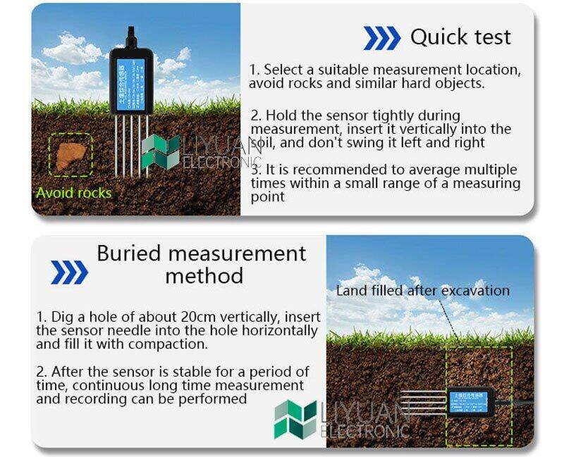 In Soil Integrated Transmitter Temperature Humidity Ec Npk Ph Soil