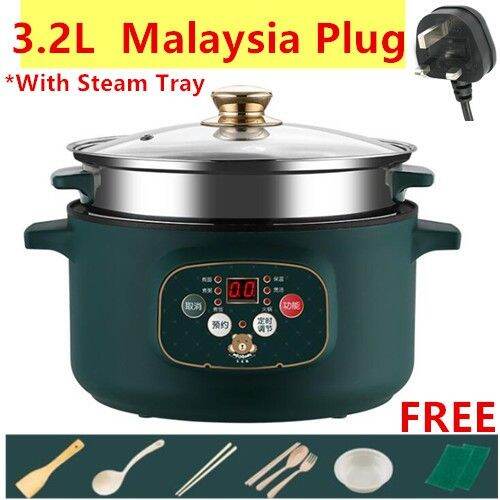 Smart Multifunction Electric Digital Rice Cooker Steamboat Pot Non