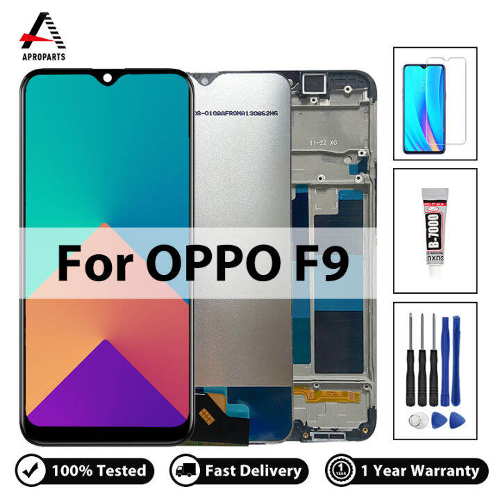 6 3 Display For OPPO F9 LCD Screen Touch Digitizer With Frame For