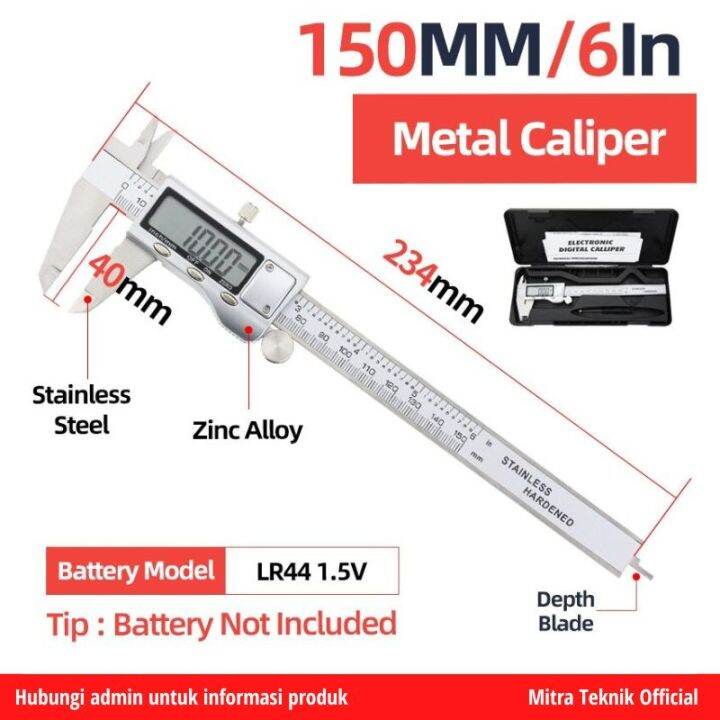 Alat Ukur Sigmat Digital Caliper Inch Mm Stainless Stell Lazada