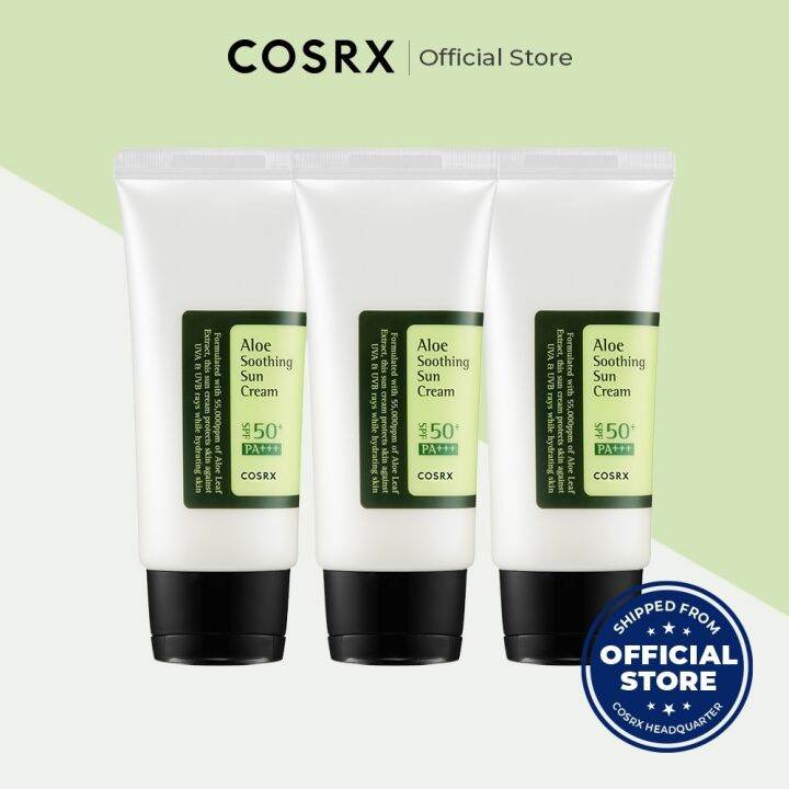 New COSRX OFFICIAL Bundle Of 2 3 Aloe Soothing Sun Cream SPF 50 PA