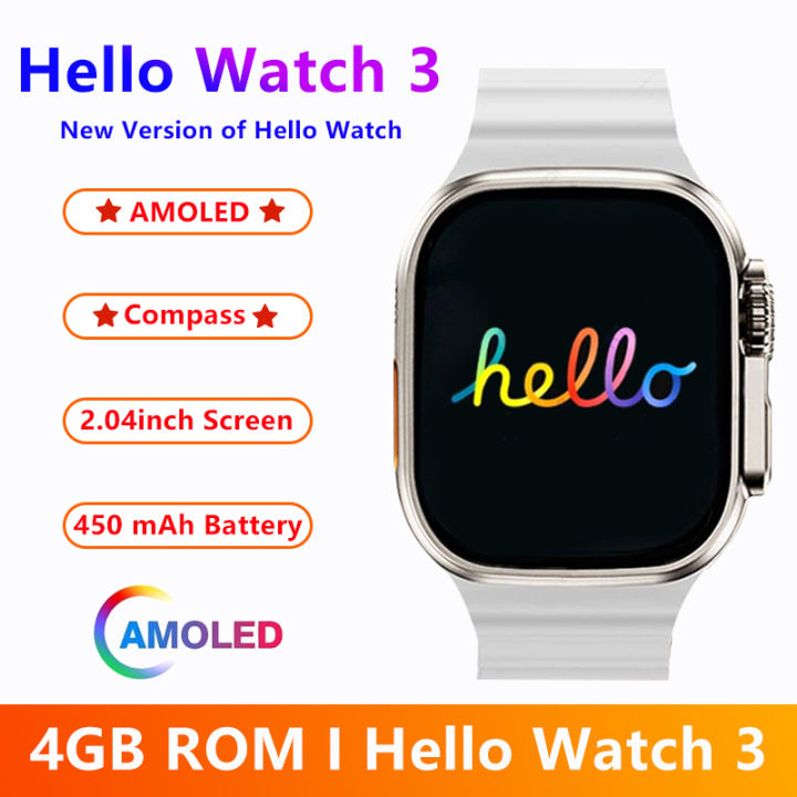 4GB ROM Hello Watch 3 Smart Watch AMOLED Men H11 Ultra Upgraded 2 04