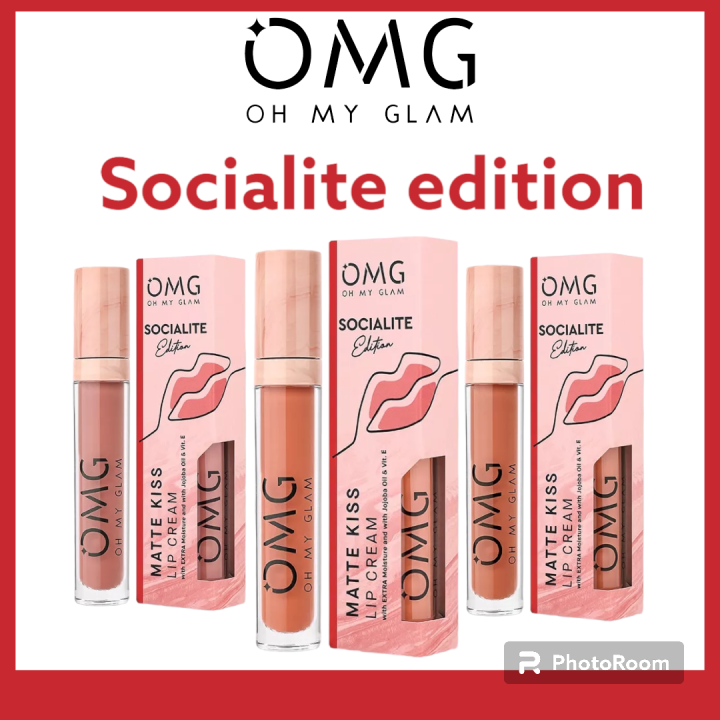 OMG OH MY GLAM Matte Kiss Lip Cream Socialite Edition Lazada Indonesia