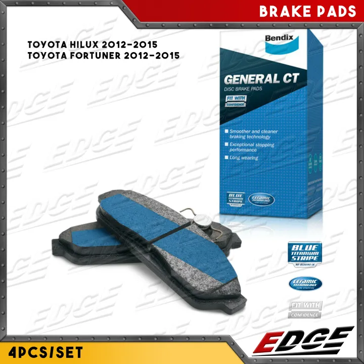 Bendix DB2221 GCT FRONT Brake Pads For Toyota Hilux Fortuner 2012