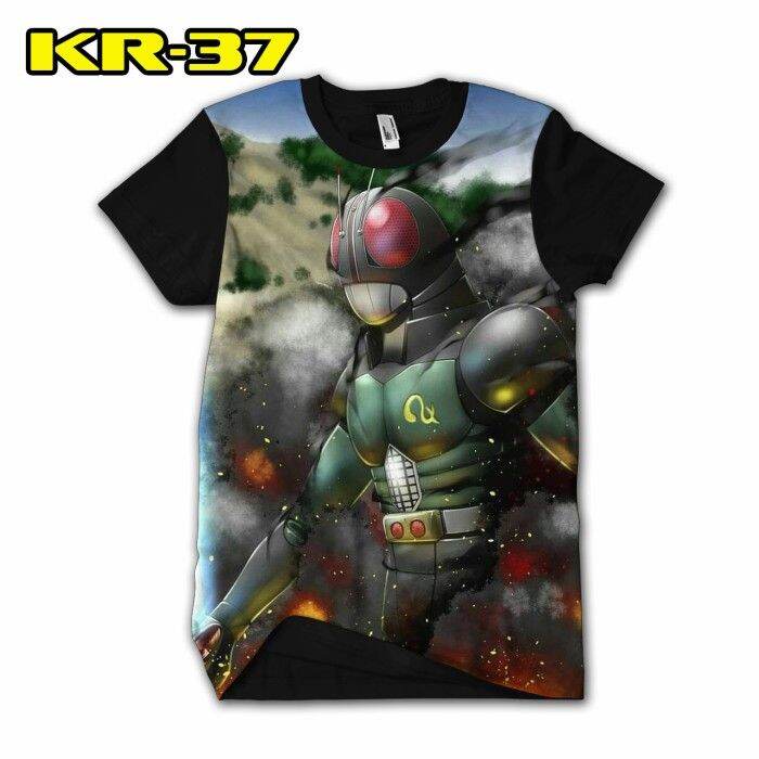 Kaos Satria Baja Hitam RX Kamen Rider Black RX Baju 3D Lazada Indonesia