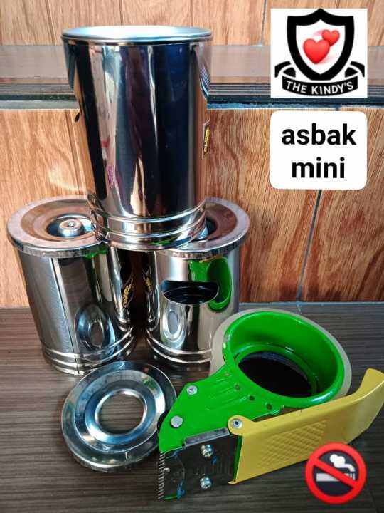 Asbak Mini Stainless Vintage Model Tong Sampah Lazada Indonesia