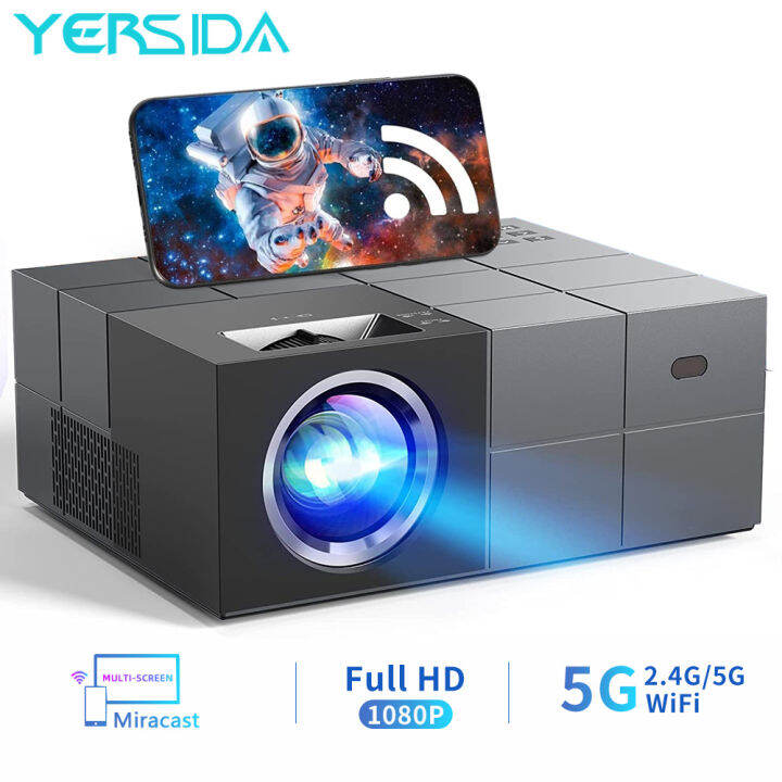 YERSIDA 1W Projektor Terbaik 1080 Sokongan 4K Bluetooth WIFI Sync Skrin