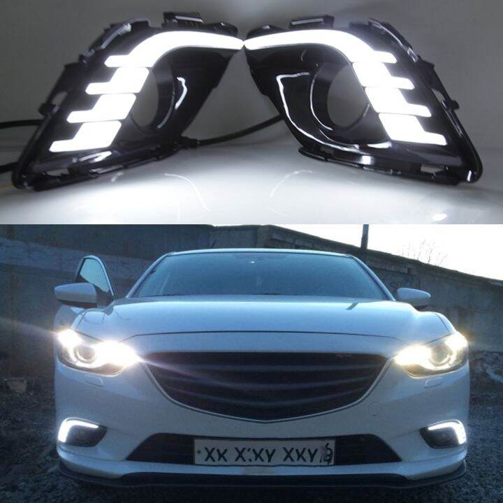 Car Flashing 1 Set DRL For Mazda 6 Mazda6 Atenza 2013 2014 2015 LED DRL