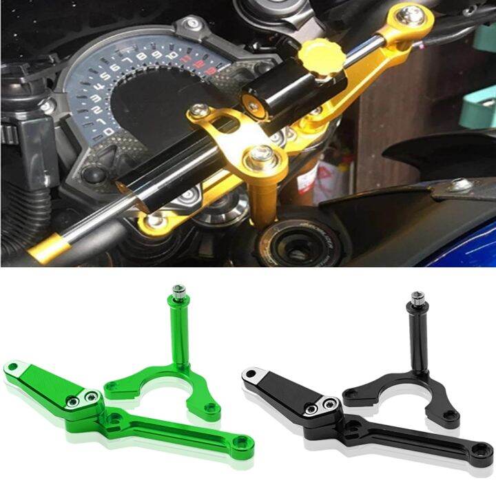 Motorcycle Aluminum Steer Steering Damper Stabilizer Mount Kit