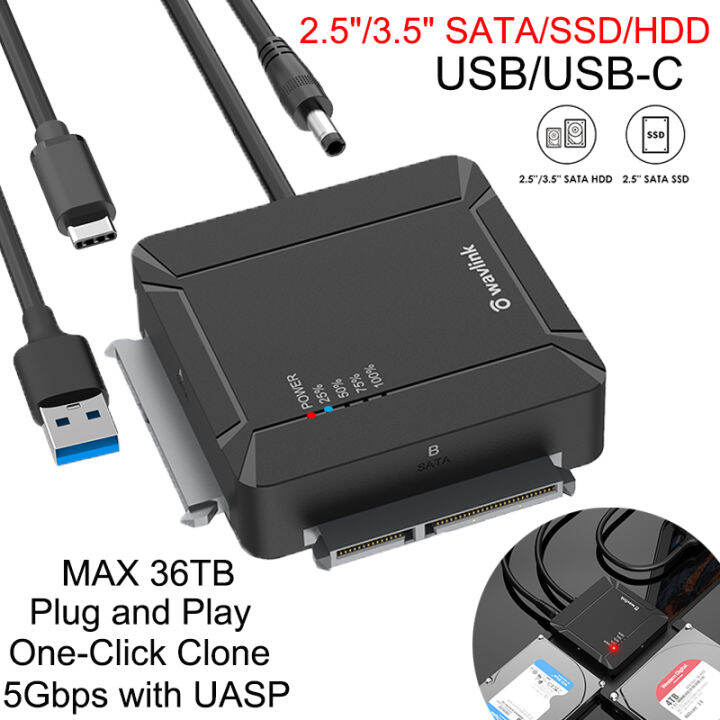 Tbwavlink Usb C Usb To Dual Bay Sata Adapter External