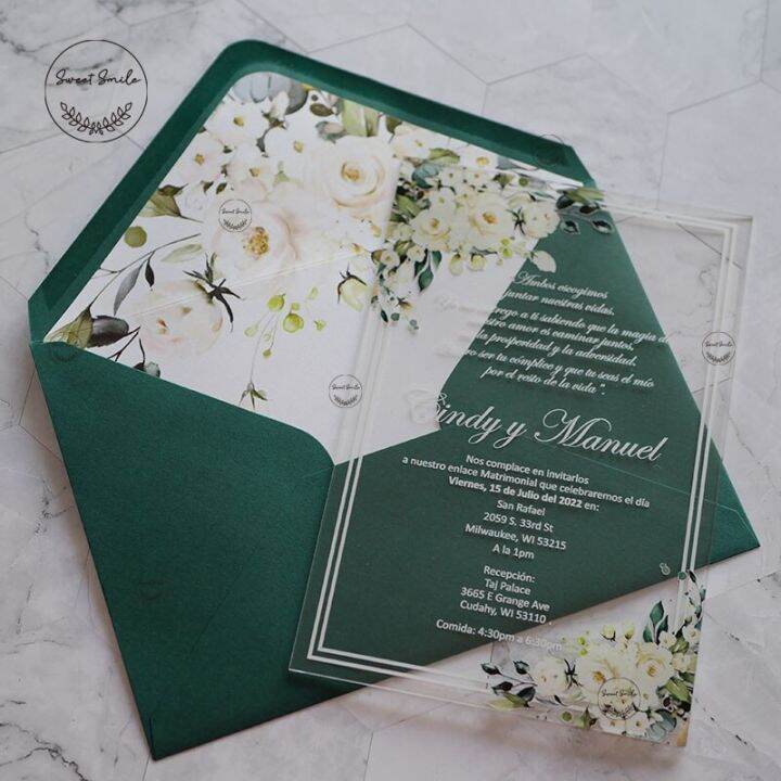 Wedding Invitations Acrylic Invitaciones Boda Metacrilato Faire Part De