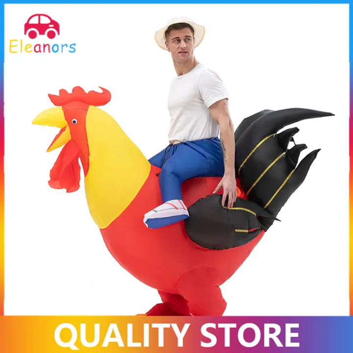 Inflatable Costume Rooster Ride On Chicken Costume Adult Halloween