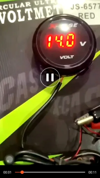 VOLMETER AKI VOLT METER PENGUKUR AKI 12 VOLT DIGITAL MODEL BULAT SLIM