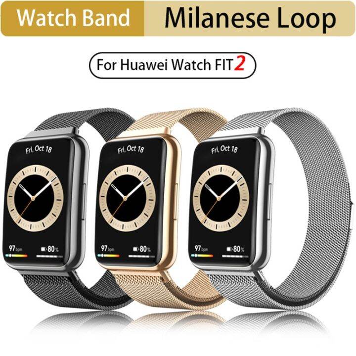 Magnetic Loop Band For Huawei Watch Fit Strap Accessories Stainless