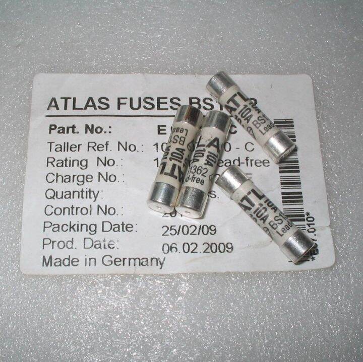 100PCS X BS1362 13A 15A 20A 10A 5A 3A 2A 1A 250V 6 25Mm Ceramic Fuse