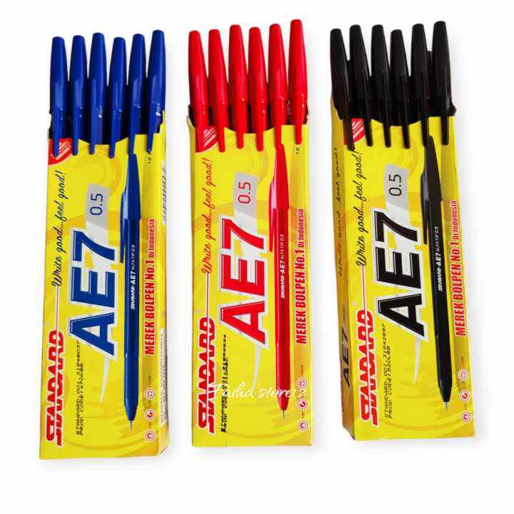 Pulpen Standard AE7 ALFA TIP 0 5 Pena Pen Ballpoint Lazada