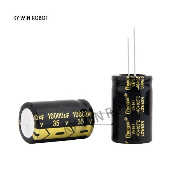 1Pcs Audio Aluminum Electrolytic Capacitor 35V 10000UF Size 22x35mm