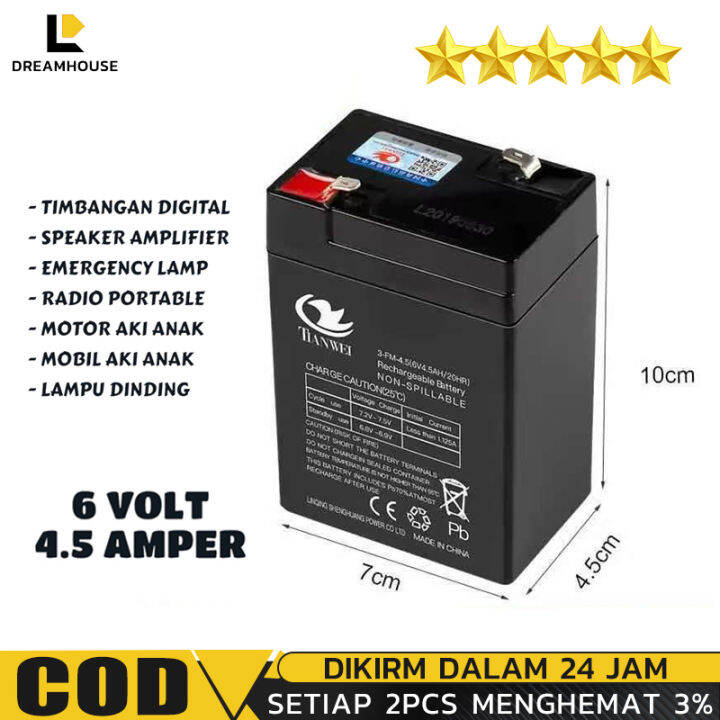 Baterai Aki Kering V Ah Baterai Ups Battery Lampu Emergency Aki