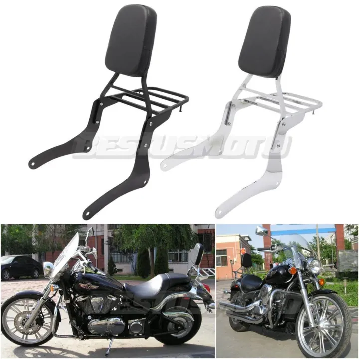 Motorcycle Detachable Passenger Backrest Sissy Bar Luggage Rack For