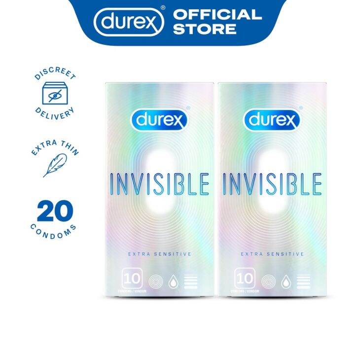 Durex Invisible Condoms Extra Thin Sensitive 10s X2 Lazada PH