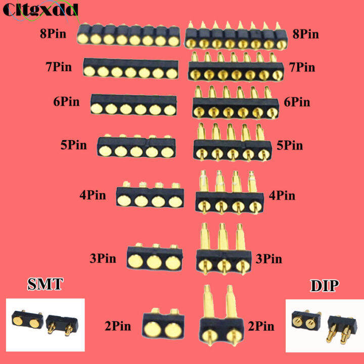 Cltgxdd Pcs Smt Dip Pogo Pin Connector Pogopin Battery Spring Loaded