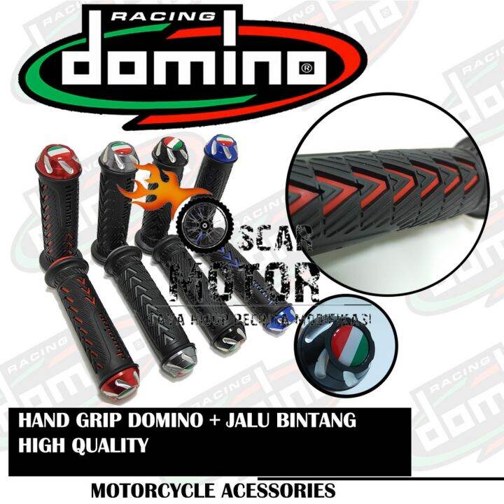 Grip Jalu Cnc Domino Sisik Handgrip Stang Handfat Pro Peganggan Stir