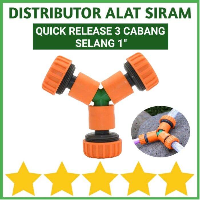 Quick Release Connector Sambungan Selang Air Inch Cabang Nepel Y