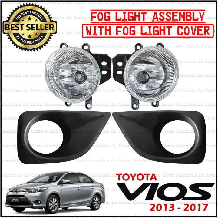 Toyota Vios 2013 2017 3rd Gen Fog Lamp Fog Light Assembly With Fog