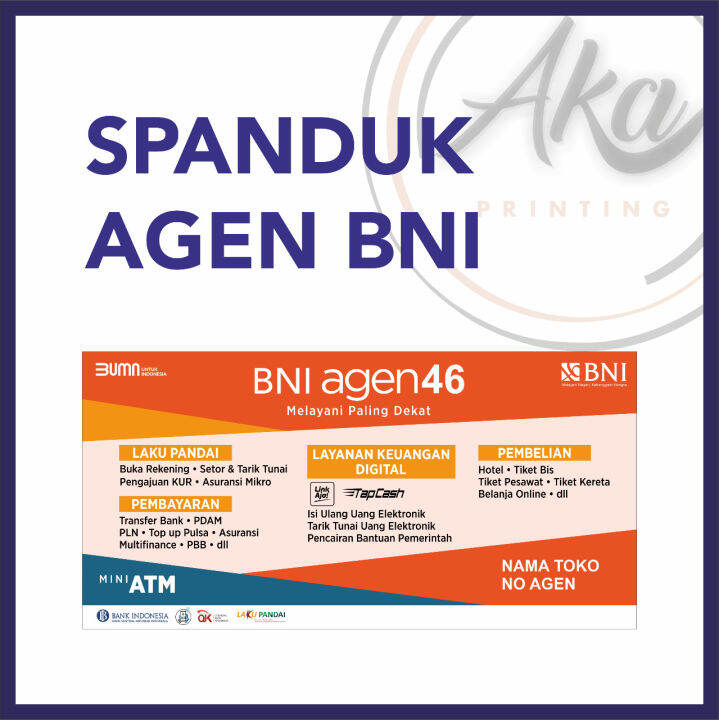 Aka Printing Cetak Spanduk Hari Jadi Spanduk Agen Bni Spanduk Banner