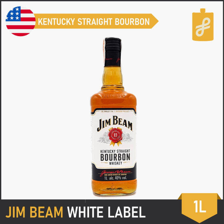 Jim Beam White Label Bourbon Whiskey 1L Lazada PH