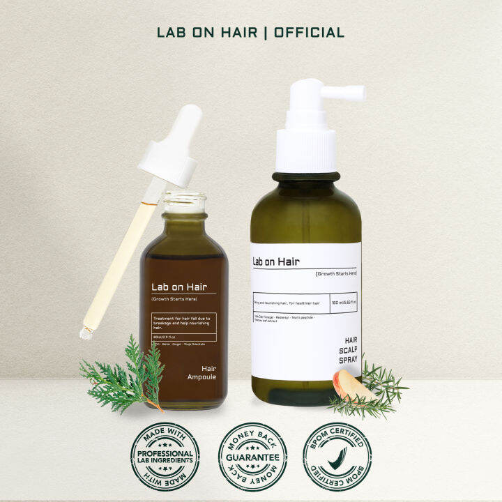 Lab On Hair Bundle Anti Hair Fall Ampoule Scalp Spray Paket Ampoule