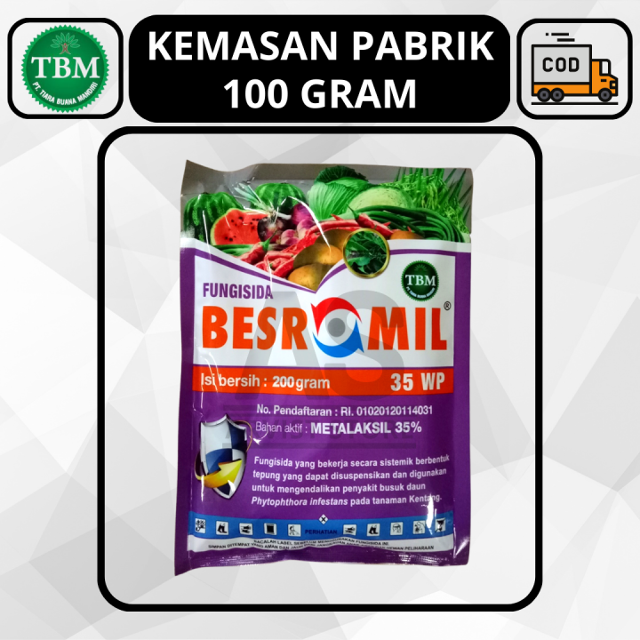 Fungisida BESROMIL 35 WP Bahan Aktif Metalaksil 35 100 Gram Lazada