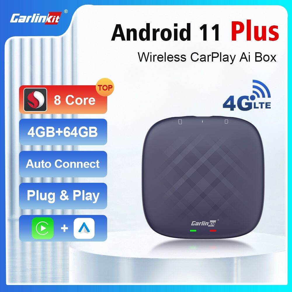 Carlinkit CarPlay Ai Box Plus Android 11 4 64GB QCM 8 Core 6125