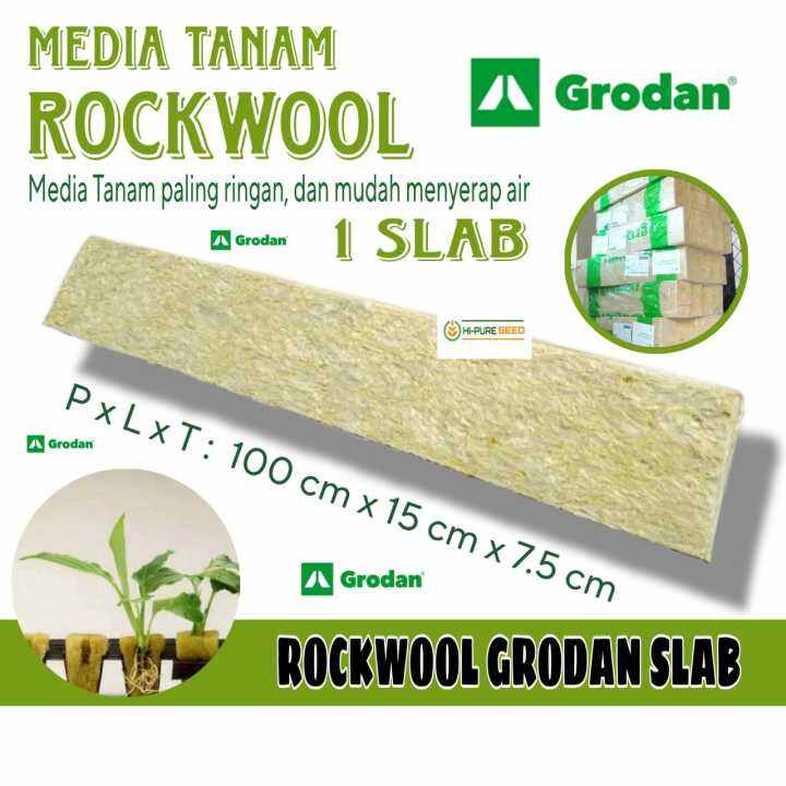 ROCKWOOL GRODAN SLAB MEDIA TANAM HIDROPONIK UNTUK 700 AN KOTAK TANAM