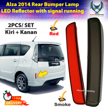 Perodua Alza 2014 2017 Axia 2019 Dynamic Rear Bumper Reflector With