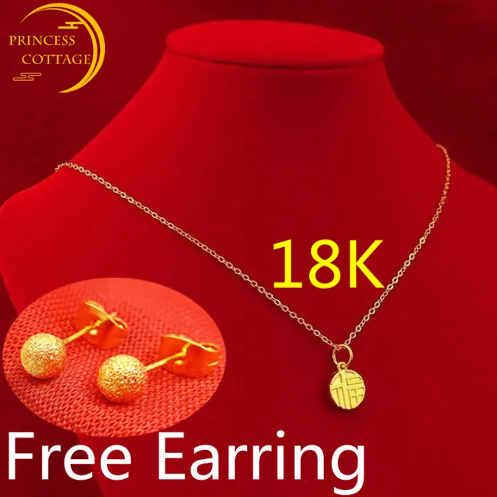 Local Delivery Cod Original Pure K Saudi Gold Pawnable Necklace For