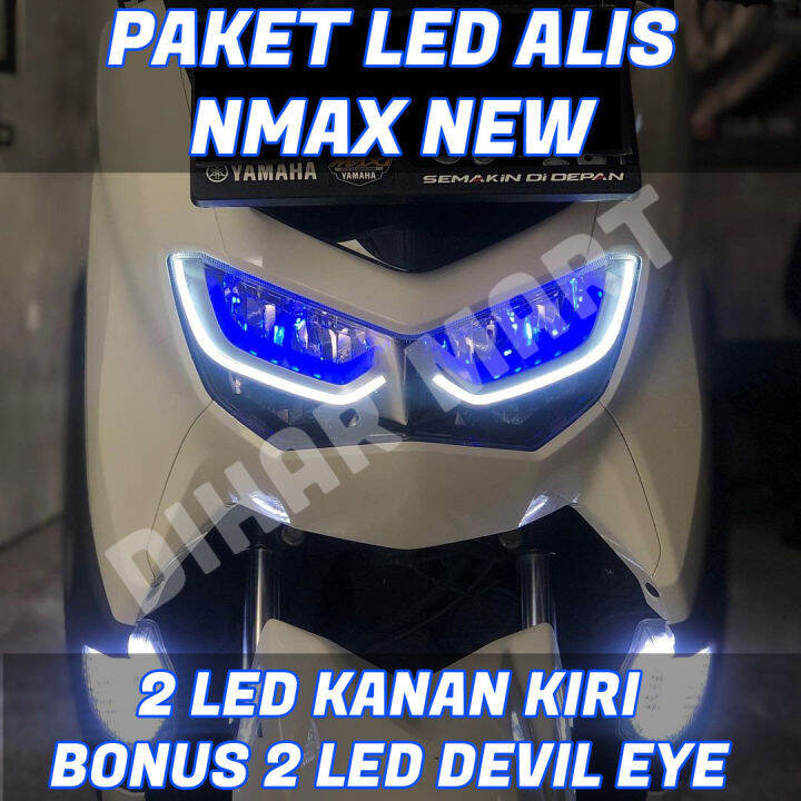 Lampu Alis Sepaket Untuk Nmax New Bonus Devil Eyes Tidak