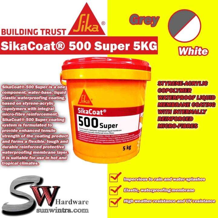 Sika SikaCoat 500 5kg Super STYRENE ACRYLIC COPOLYMER WATERPROOF